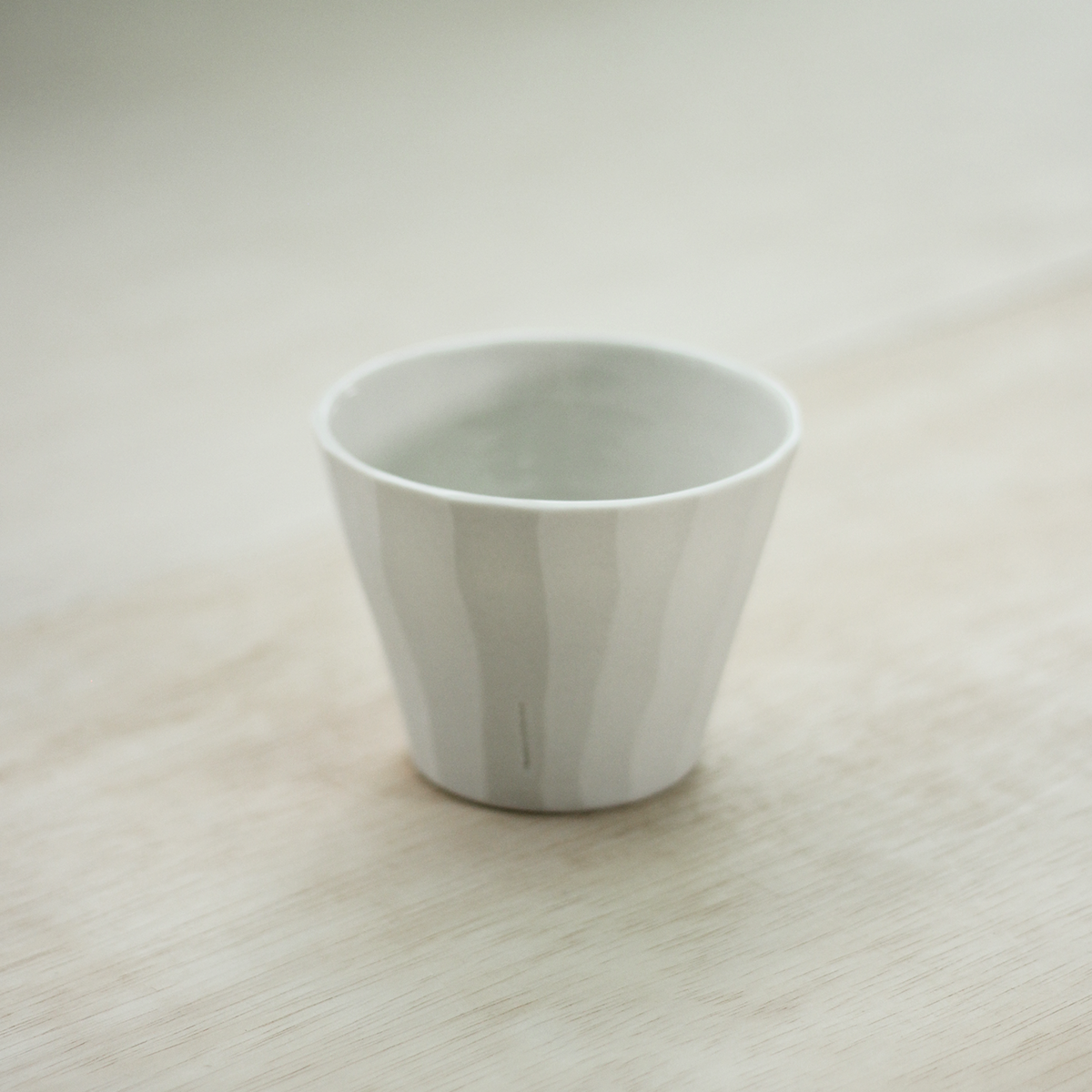 Porcelain Faceted Cup