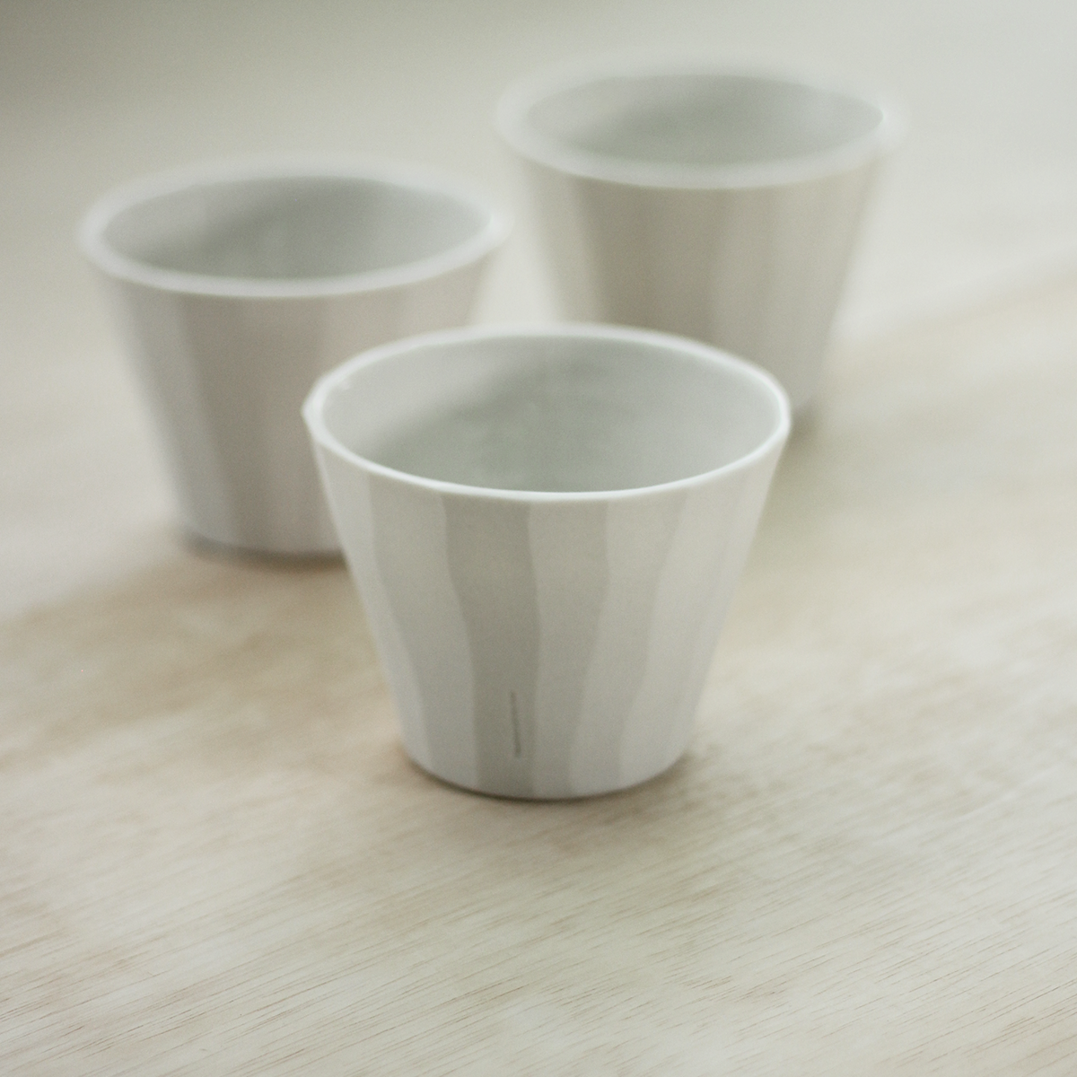 Porcelain Faceted Cup